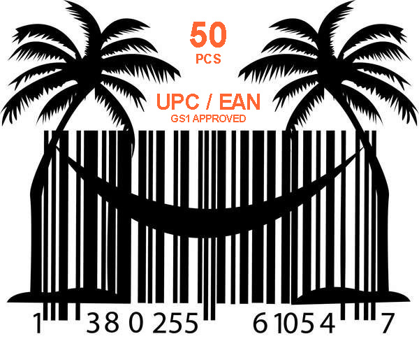 50 EAN GTIN Codes Barcode Nummern EAN-13 zum Verkauf bei Amazon Google 