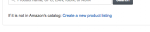 создать новый листинг товара в amazon
